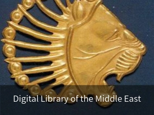 Digital Library of the Middle East. Background image: Gold lion head applique rom the Achaemenid period 6th-4th century B.C.